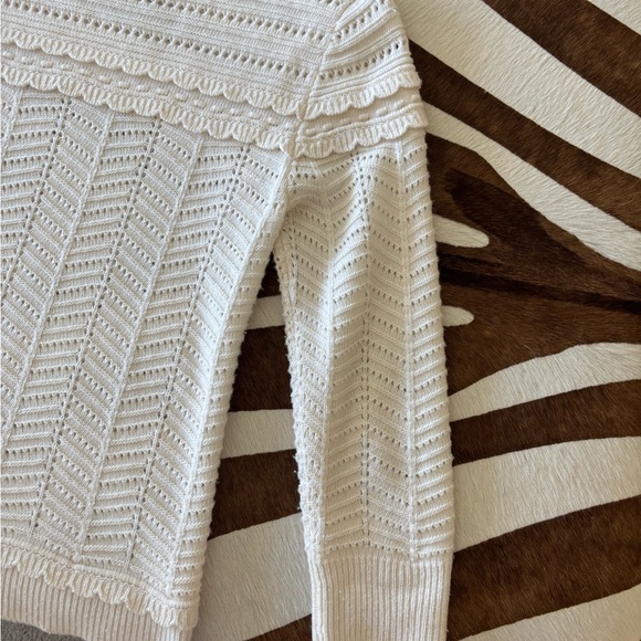 J. Cream Ruffled Sweater - Picture 3 of 4